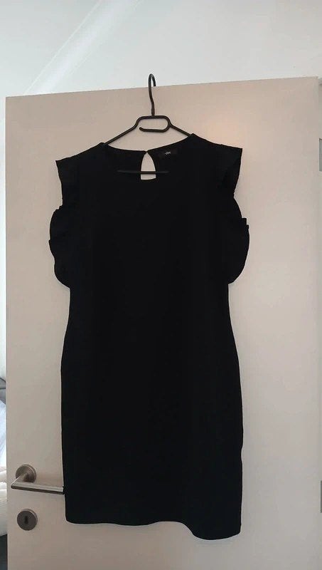 Maat 42 Zwart feestelijk kleedje Jbc, Kleding | Dames, Ophalen, Maat 42/44 (L), Zo goed als nieuw, Boven de knie