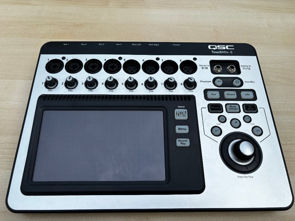 QSC Touchmix 8 Digitaal mengpaneel, Muziek en Instrumenten, Ophalen, Zo goed als nieuw, 10 tot 20 kanalen, Microfooningang