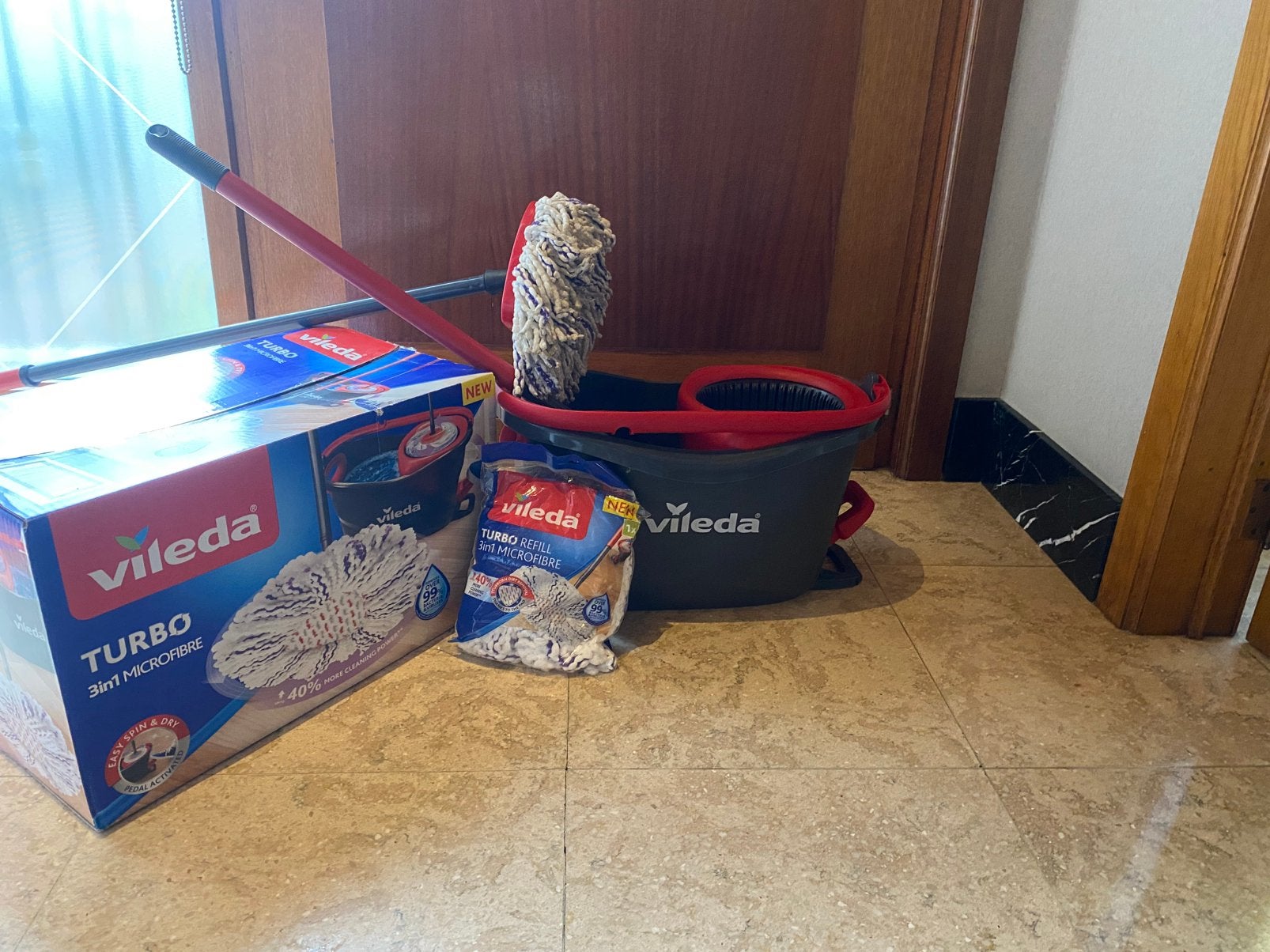 Vileda Turbo dweilsysteem, Enlèvement, Seau, Bac ou Chariot à balais