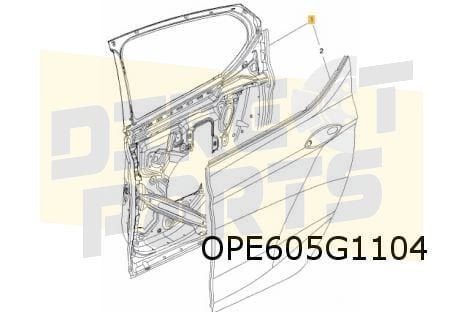 Opel Astra K (10/15-2/22) Achterportier Rechts (te spuiten), Auto-onderdelen, -, Deur, -, Opel