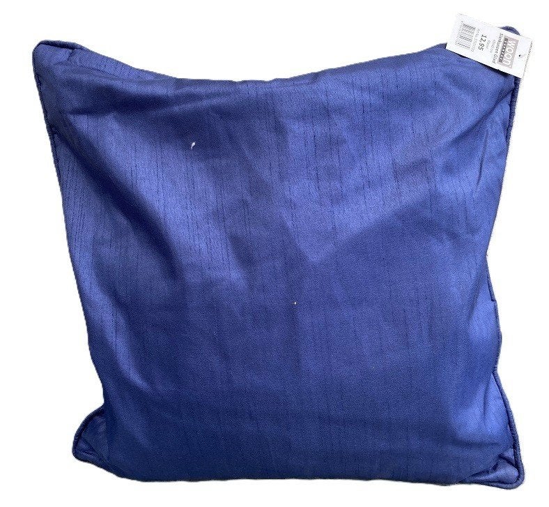 KUSSENHOES LUXE GLAD 45X45 CM DONKERBLAUW NIEUW, Ophalen of Verzenden, Nieuw, Blauw, Vierkant