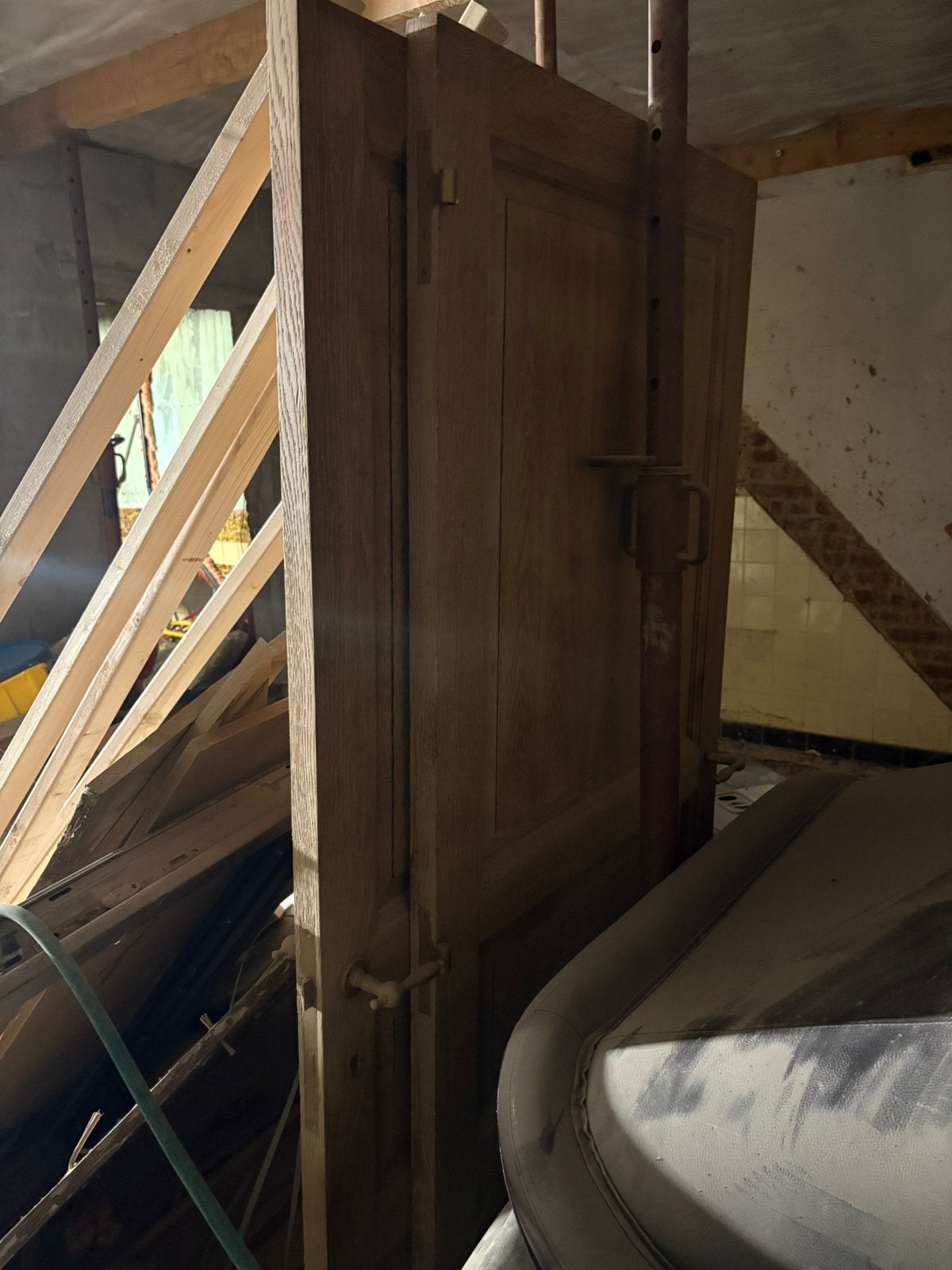 3 eiken deuren gestraald 83cm. Klein bod mag weg, Ophalen, Gebruikt