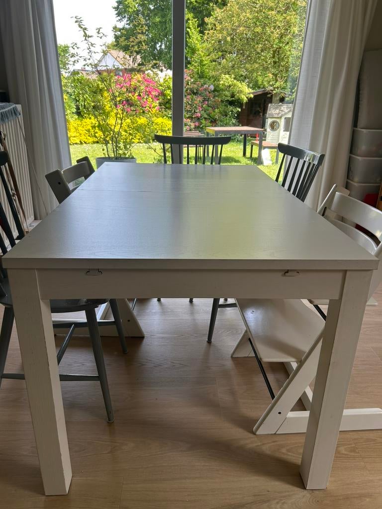 Uitrekbare IKEA tafel, Ophalen, Gebruikt, 100 tot 150 cm, 150 tot 200 cm
