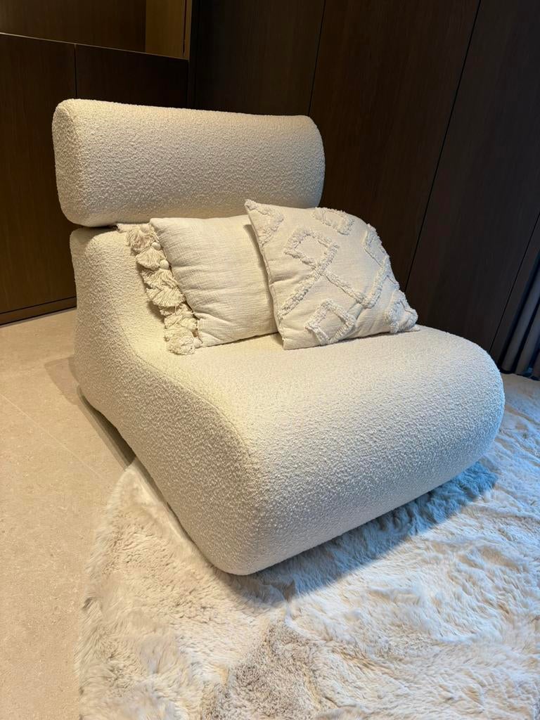 Kave Home Club fauteuil white, Ophalen, Eenpersoons