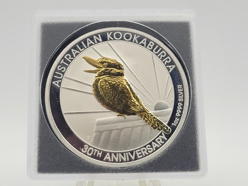 1oz zilver 999 / 24k gold Kookaburra 2020, Ophalen, Zilver