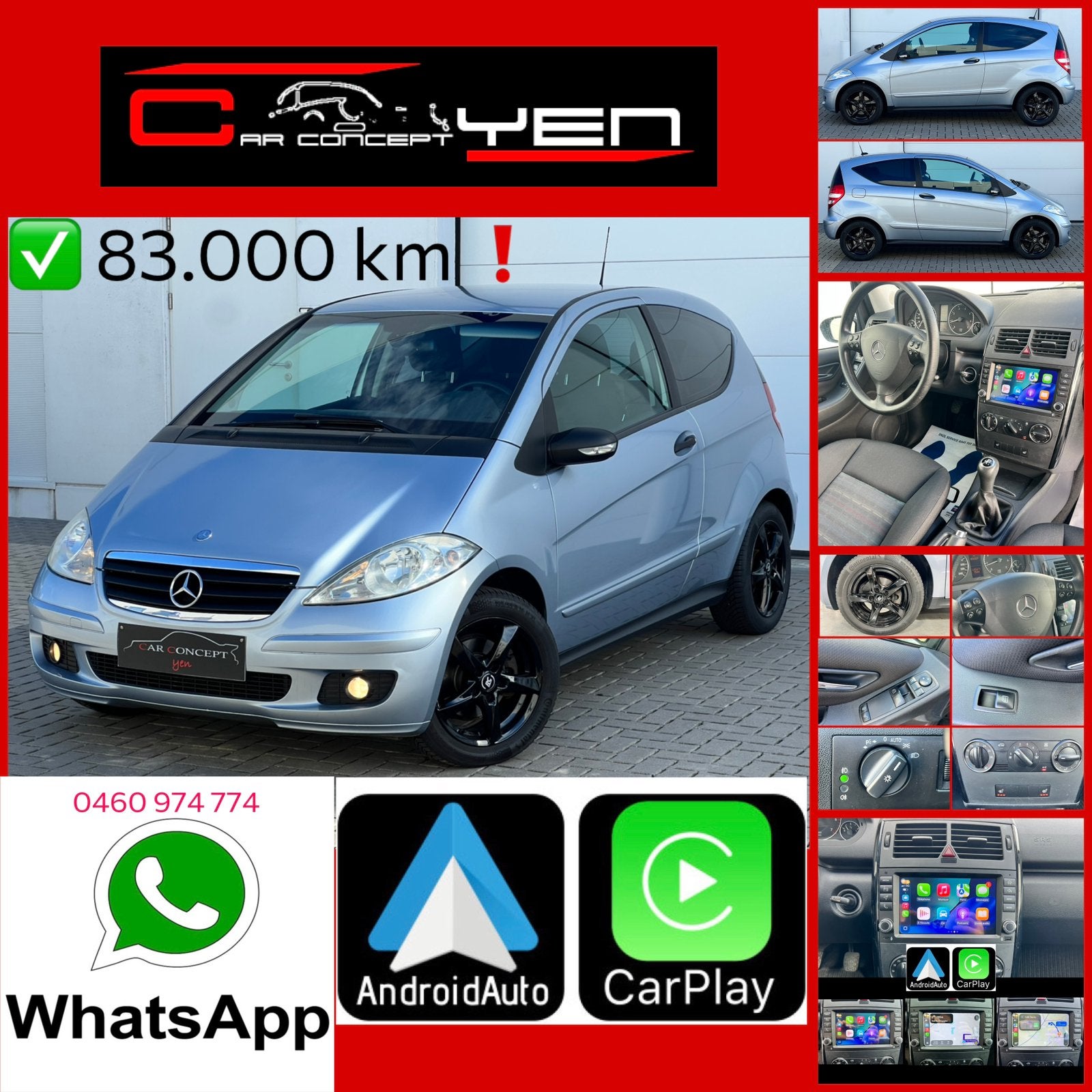 Mercedes A150*83.000km!*Carplay*Airco*Bluetooth*Navi*Jantes*, Autos, Entreprise, Boîte manuelle, Entretenue par le concessionnaire