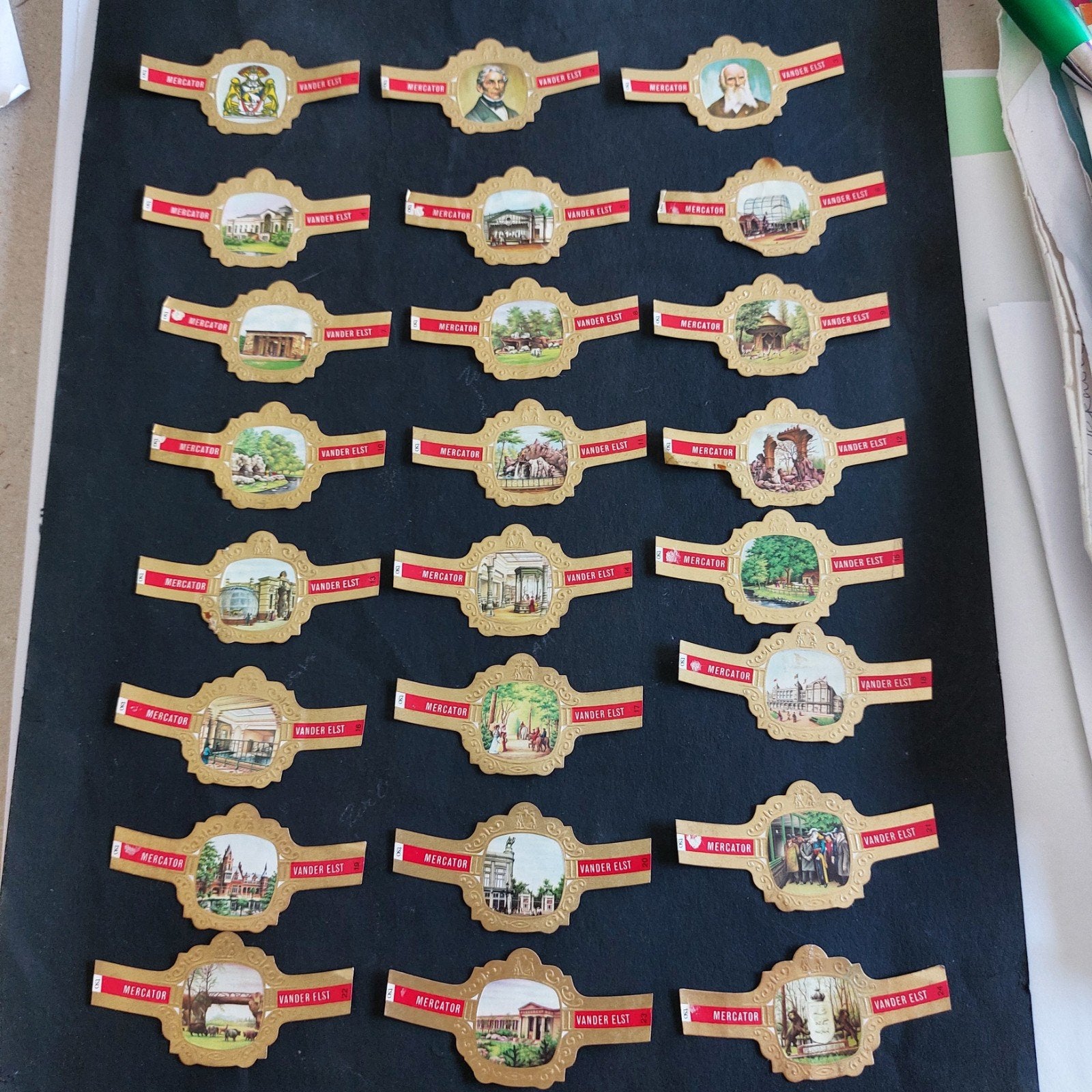 Komplete reeks sigarenbandjes Mercator-VDElst, Ophalen of Verzenden, Sigarenbandjes