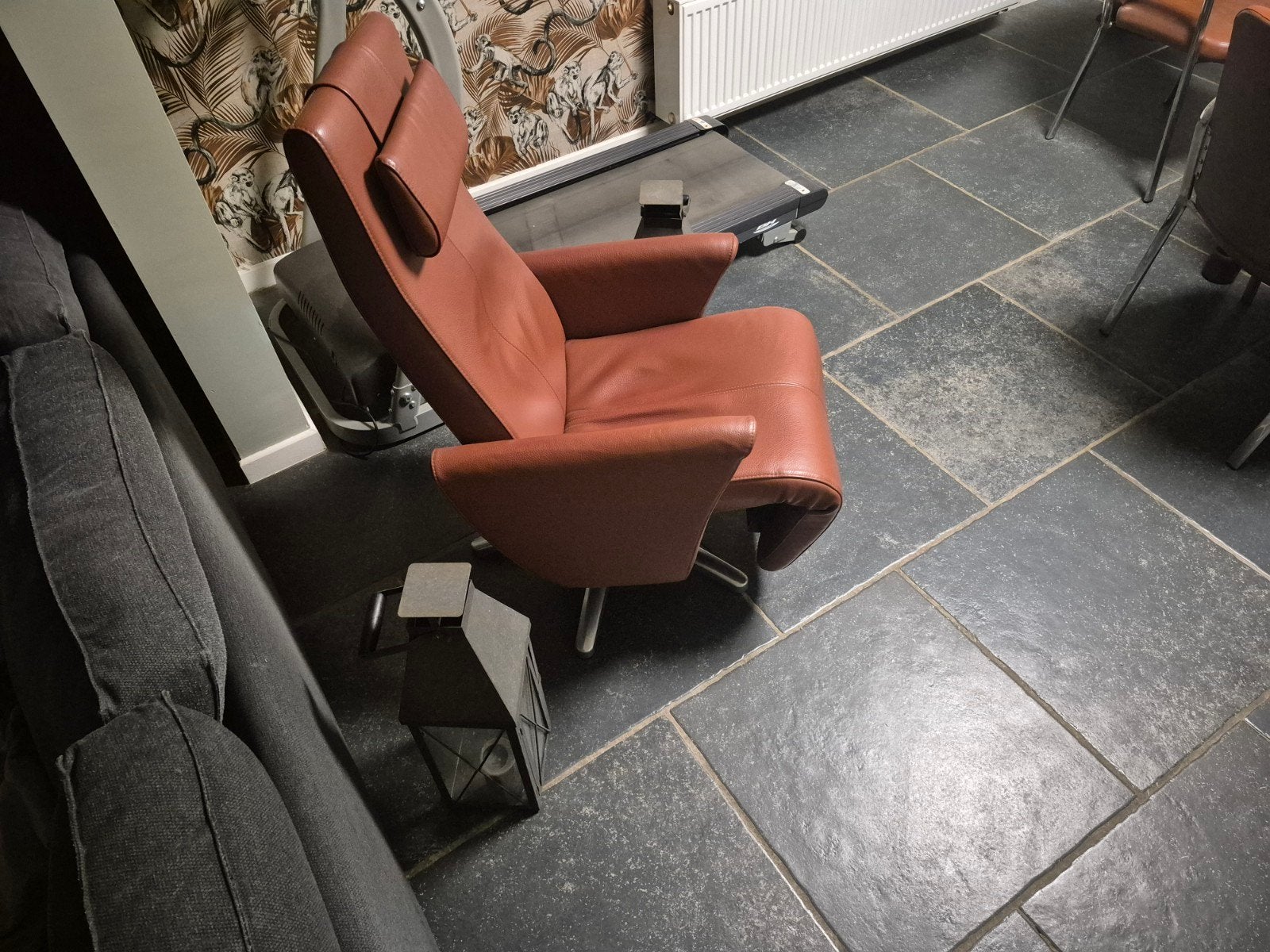 Fauteuil relax en cuir cognac w. schillig chult 7, Enlèvement ou Envoi, Cuir