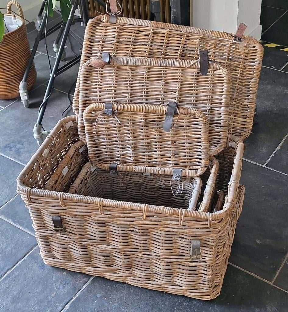 manden gevlochten 3 stuks, Ophalen, Minder dan 50 cm, Gebruikt, 50 tot 100 cm