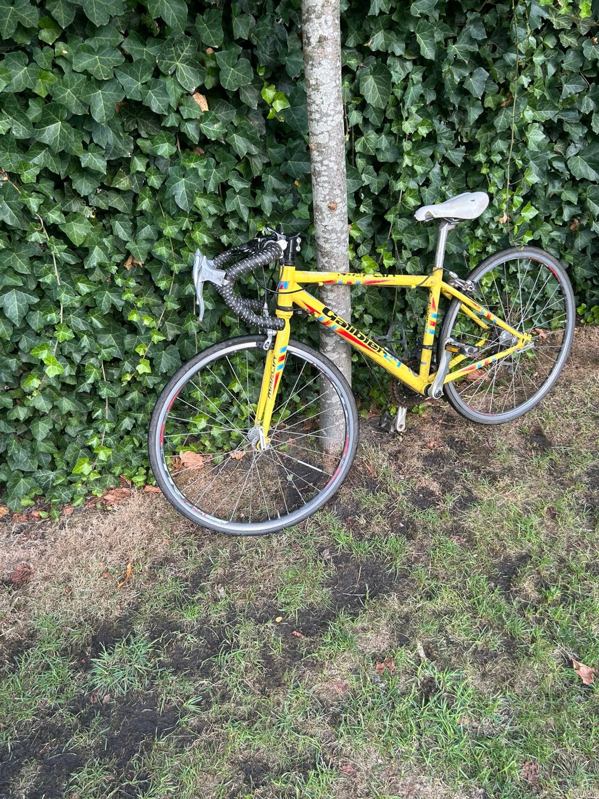 Gele Galibier kinderkoersfiets, Fietsen en Brommers, Ophalen, Gebruikt, 10 tot 15 versnellingen, Aluminium