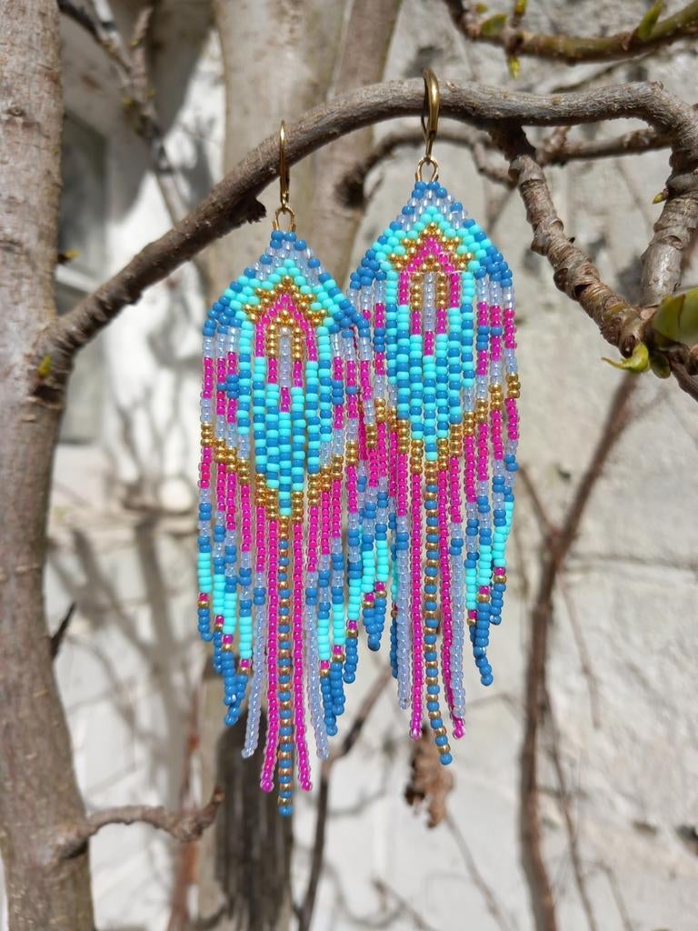 Fringe oorbellen 'Mint Madness', Ophalen of Verzenden, Nieuw, Hangers