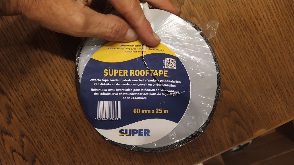 Onderdak tape 24m (professioneel, gewapend), Doe-het-zelf en Bouw, Ophalen, Overige materialen, Zwart, Overige typen