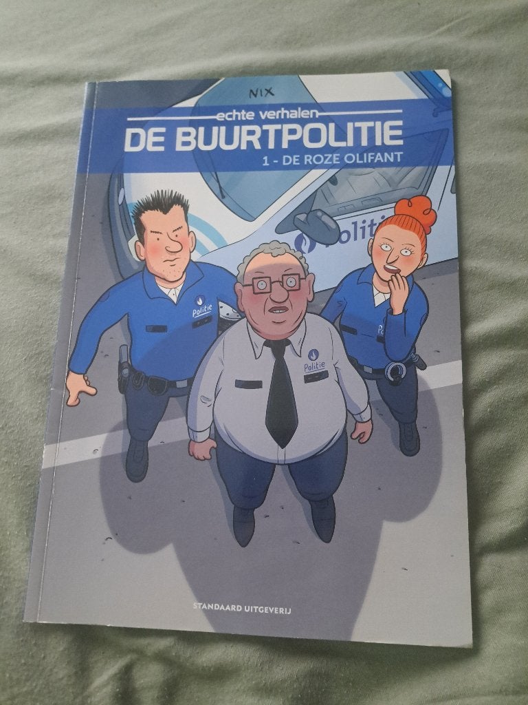 De buurtpolitie gesigneerde strip met gesigneerde kaart, Boeken, Eén stripboek, Ophalen, Zo goed als nieuw
