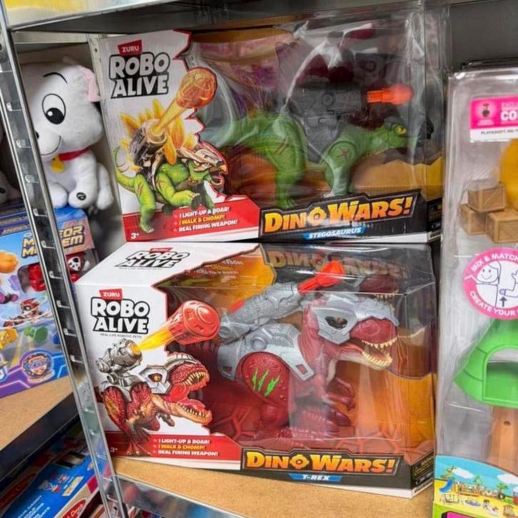 Robot peluche Robo Alive Dino Wars T-Rex Stégosaure NOUVEAU, Enlèvement ou Envoi, Neuf