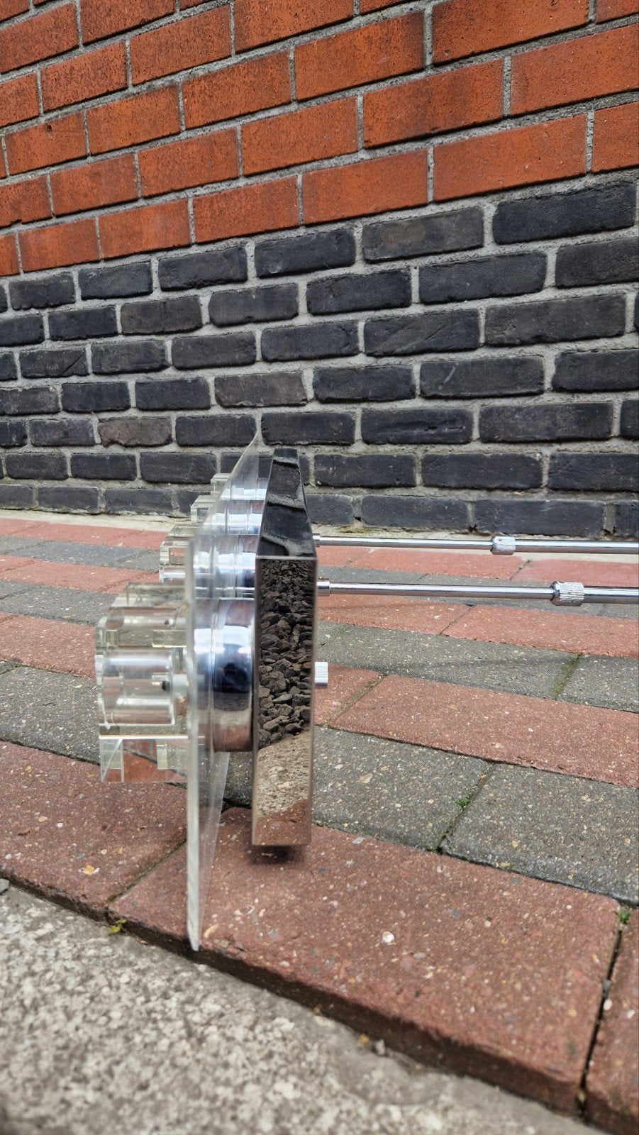 Lamp met 4 warm witte lampjes en regenboogkleur, Ophalen, Overige merken, Gebruikt, Glas