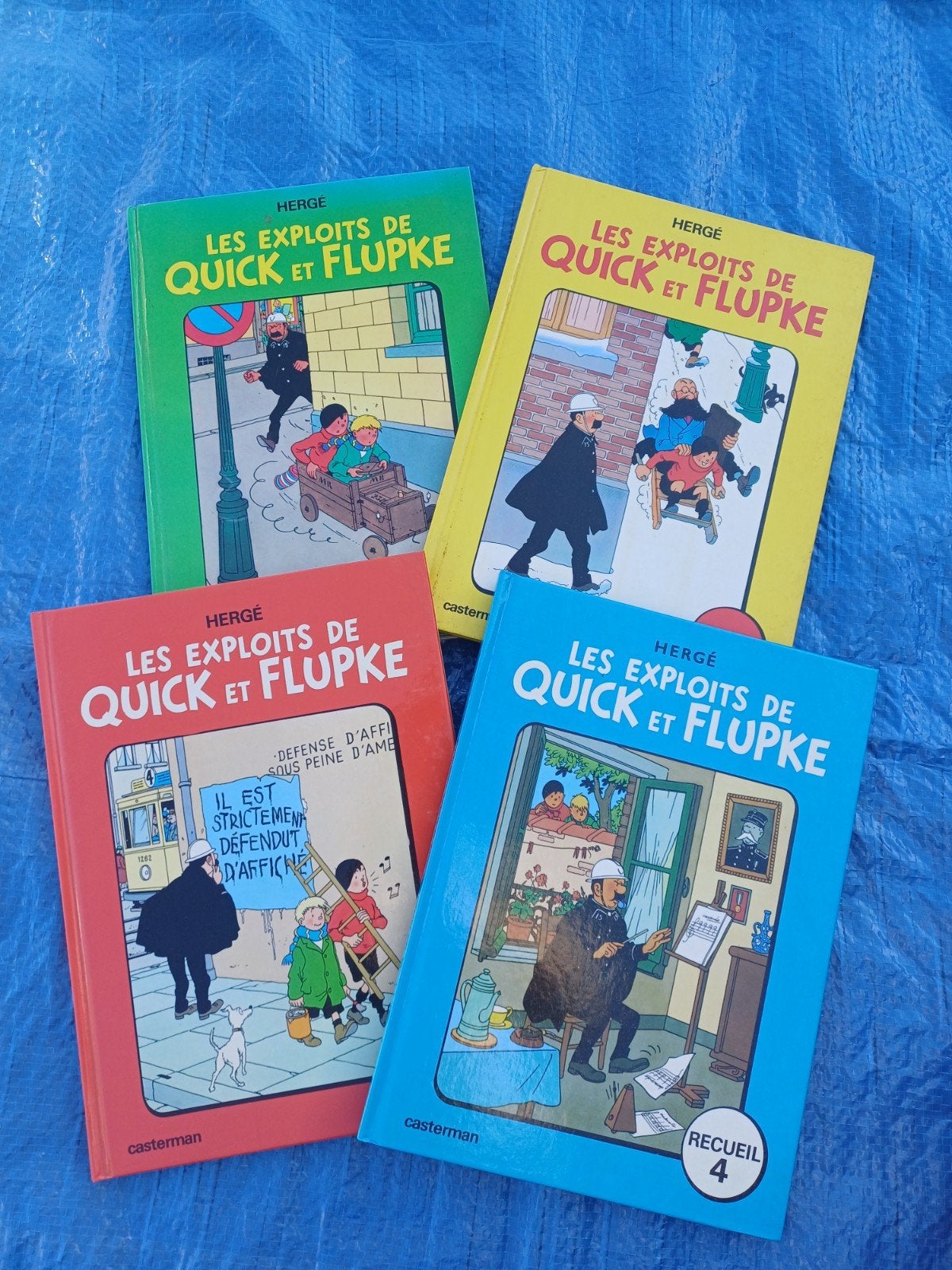 Bd Les Exploits de Quick et Flupke 1 à 4, Meerdere stripboeken, Ophalen of Verzenden, Zo goed als nieuw