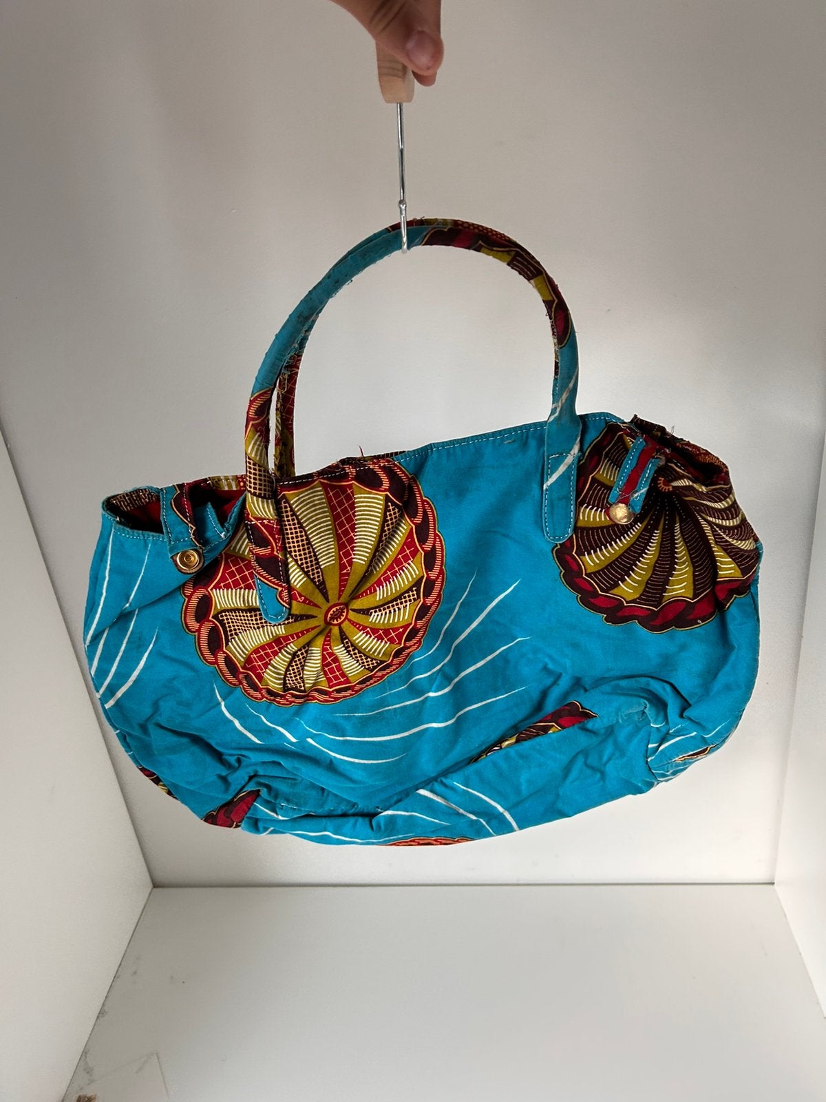 handbag | African fabric | large, Ophalen of Verzenden, Nieuw, Blauw