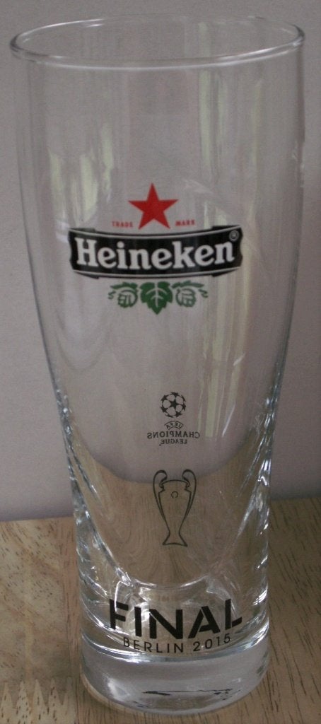 Heineken Bier glas UEFA Champions league Final Berlin 2015, Verzamelen, Ophalen of Verzenden, Nieuw