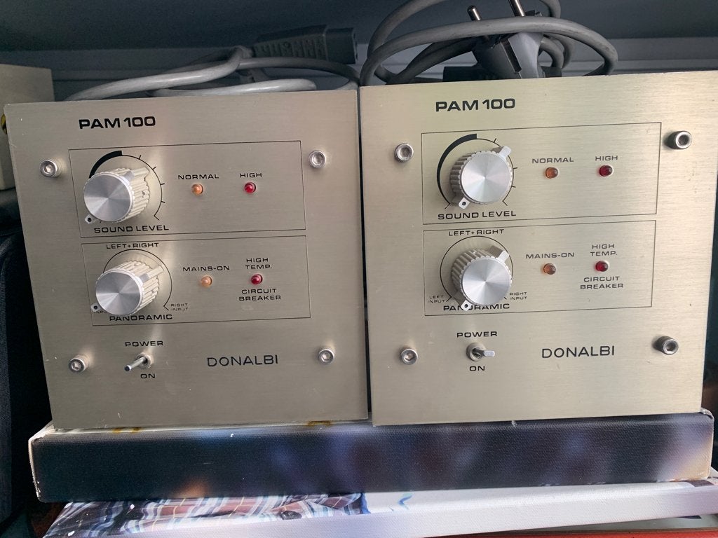 DONALBI PAM 100 Vintage Prof. Eindversterker, Zo goed als nieuw, 60 tot 120 watt, Stereo, Ophalen