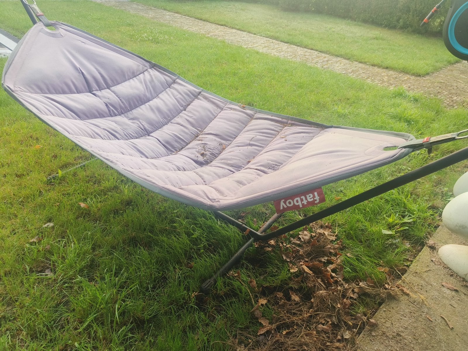 Fatboy hangmat met standaard –comfortabele luxe tuin hangmat, Ophalen, Zo goed als nieuw, Met standaard