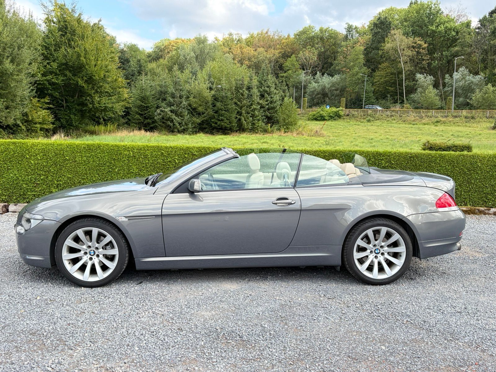 BMW 630iA cabrio 2007 full option historiek - belgische auto, Autos, Cuir, Argent ou Gris, Achat, Cabriolet