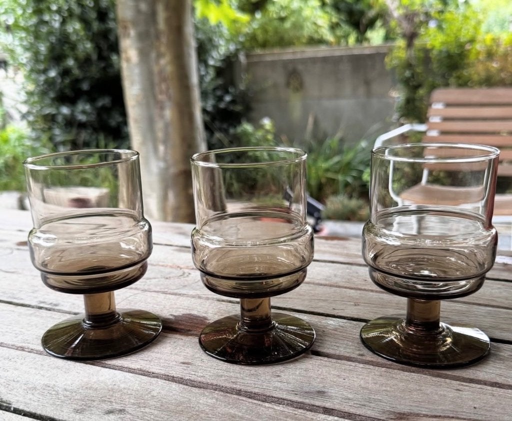 3 Vintage rookglas Aruba, Ophalen of Verzenden