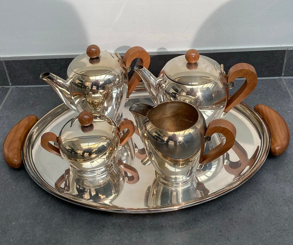 ALESSI theepot, koffiepot, melkpot, suikerpot en dienblad, Ophalen