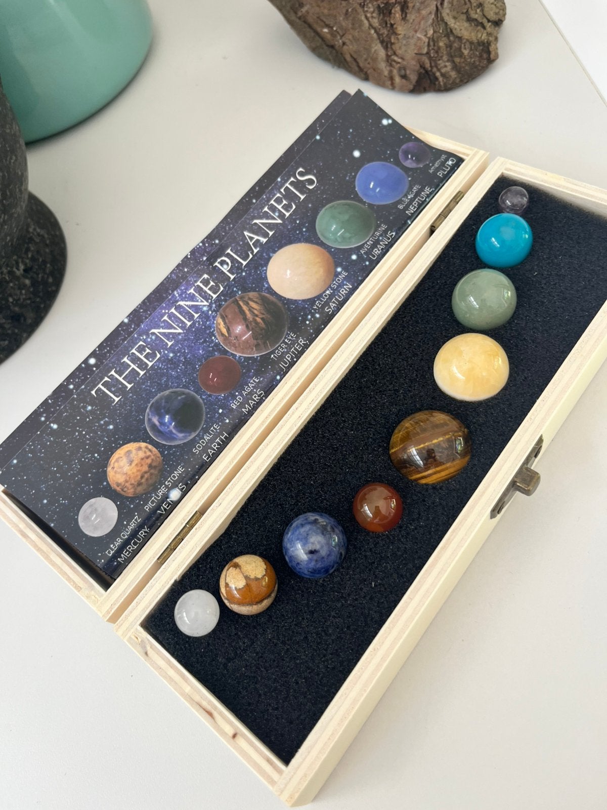 Coffret planetes en pierre, Bijoux, Sacs & Beauté, Pierres précieuses, Enlèvement ou Envoi, Neuf