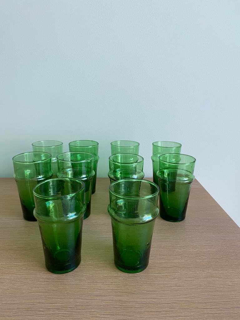 Glazen uit Marrakesh, Verzamelen, Glas en Drinkglazen, Ophalen, Zo goed als nieuw