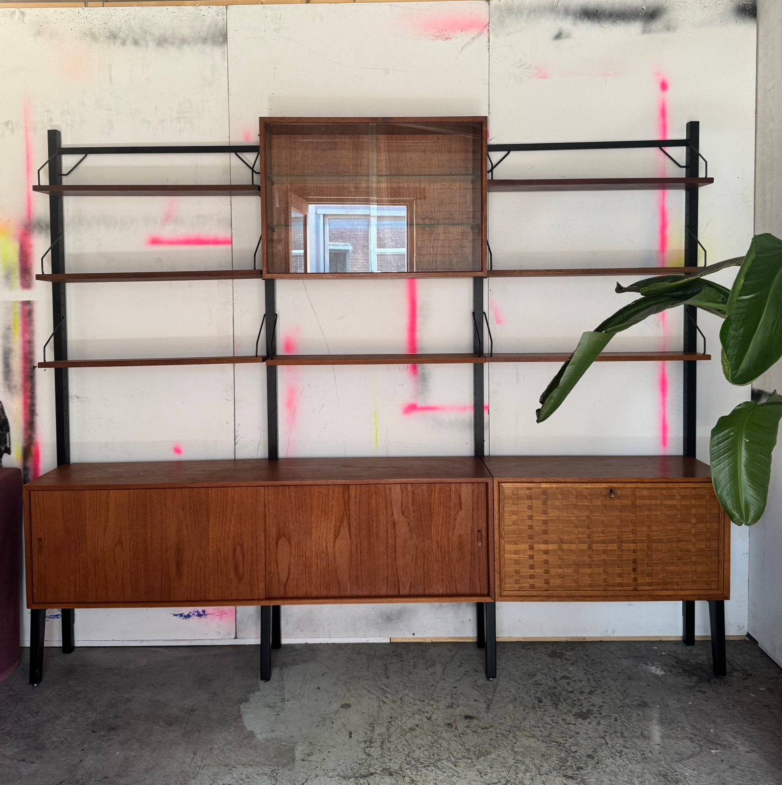 Poul Cadovius by Royal System vintage modulair wandsysteem, Huis en Inrichting, Kasten | Wandmeubels, Gebruikt, 200 cm of meer