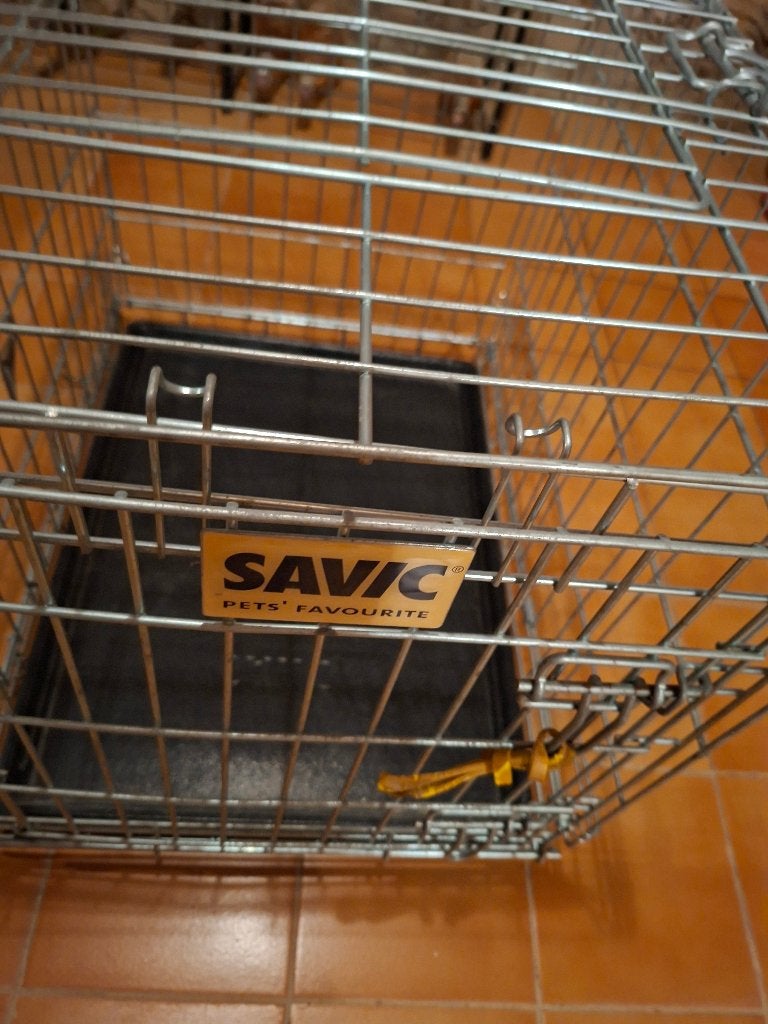 cage de transport  grillagee SAVIC  + housse protection, Ophalen, Gebruikt