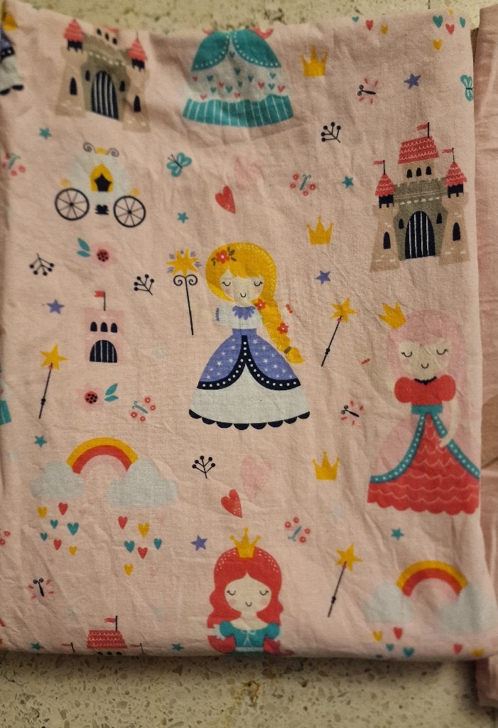 meisje donsovertrekken GEEN 1 persoons, Kinderen en Baby's, Kinderkamer | Beddengoed, Zo goed als nieuw, Dekbedovertrek, Roze