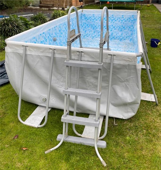 Bestway Zwembad Metal Frame 400x200x100cm, Ophalen, Gebruikt, 200 tot 300 cm, 80 tot 120 cm