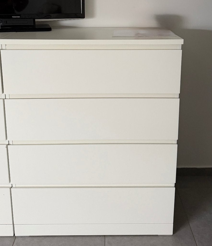 Commode 4 tiroirs MALM, Maison & Meubles, Enlèvement, Utilisé
