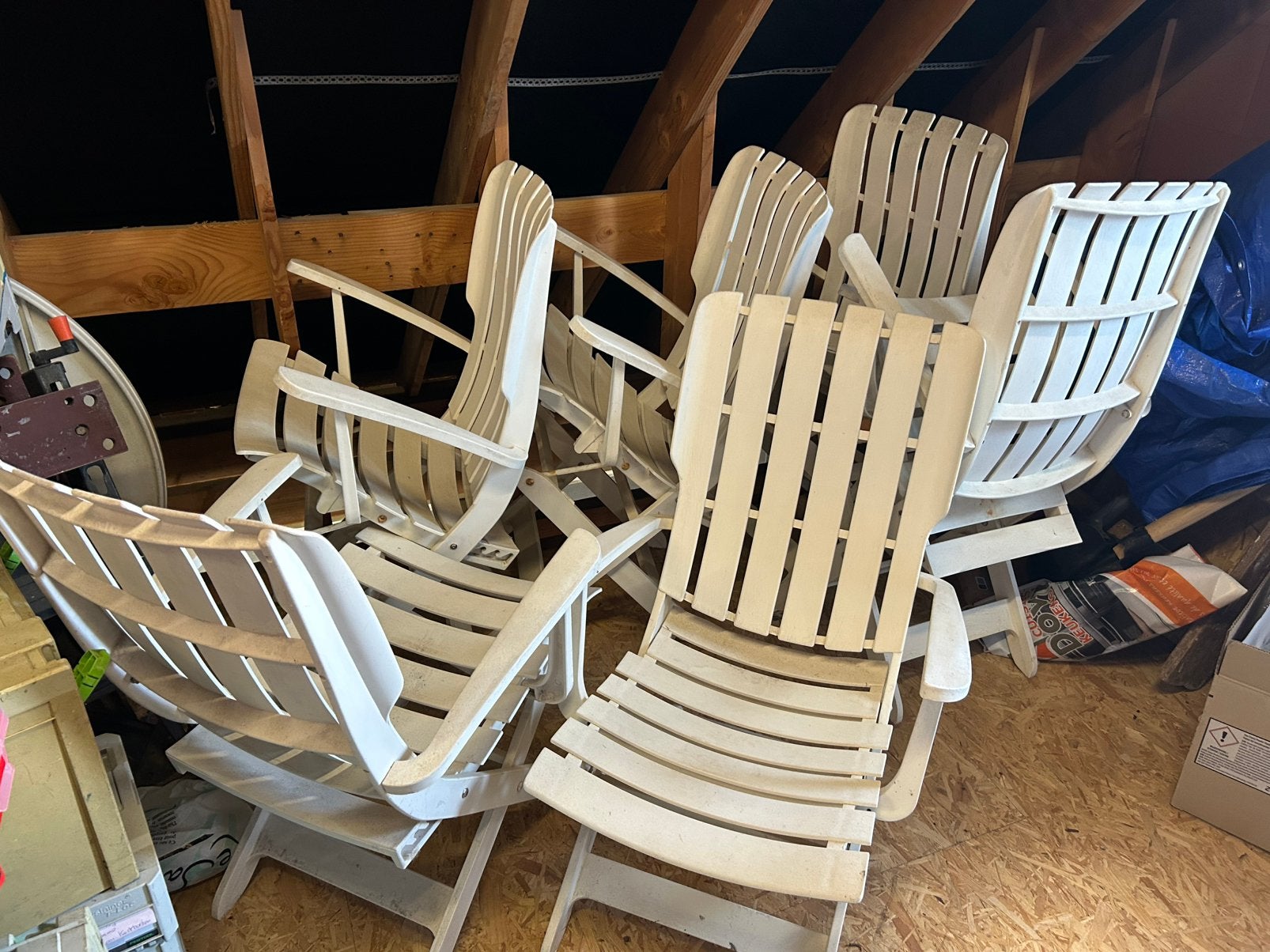 Tuinstoelen (6 stuks), Ophalen, Gebruikt, Verstelbaar