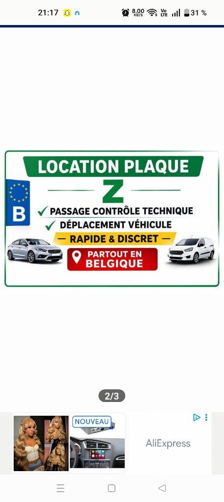 contrôle technique, location plaque Z, Auto diversen, Autostaanplaatsen en Garages