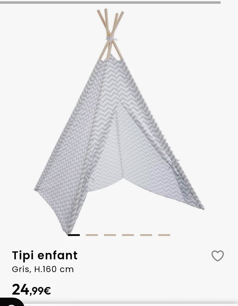 Tente tipi enfant (+ housse), Enlèvement