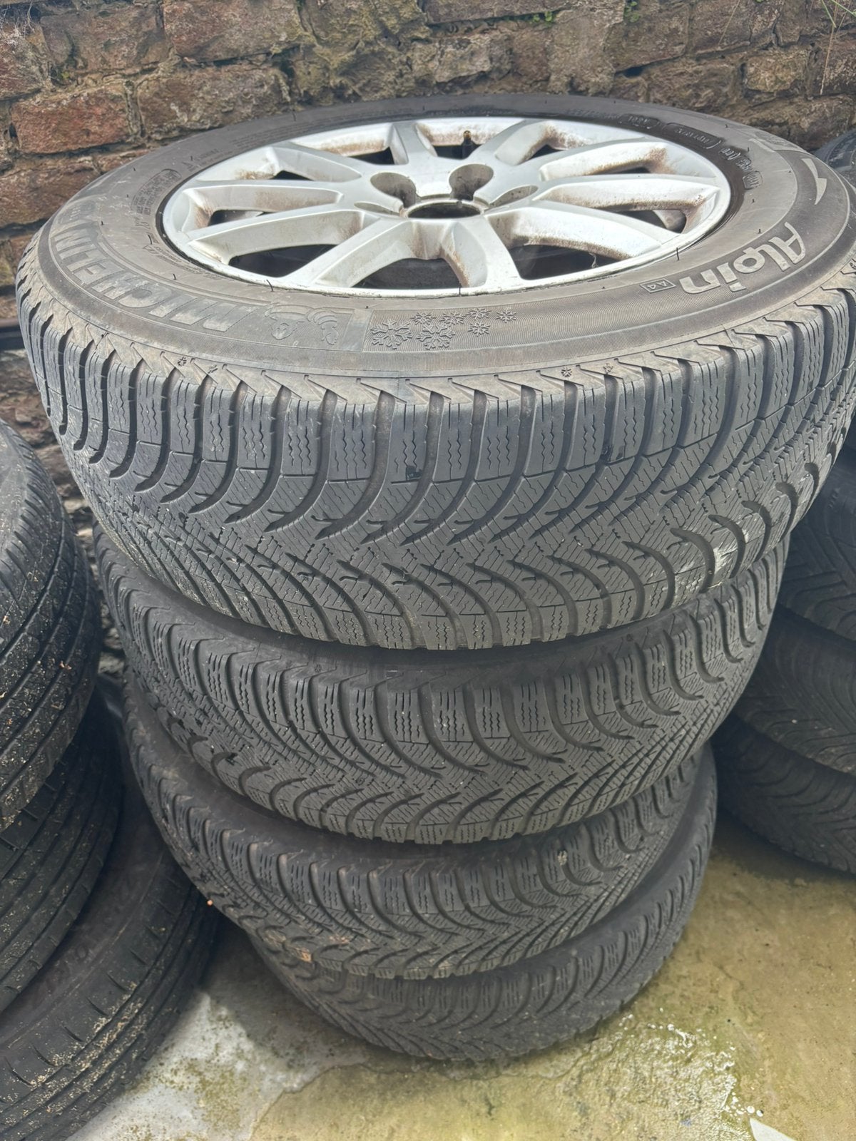 Jantes Audi 5x112 pneu Michelin 225/60/16, Autos : Pièces & Accessoires, Pneus et Jantes, 16 pouces, Véhicule de tourisme, Enlèvement