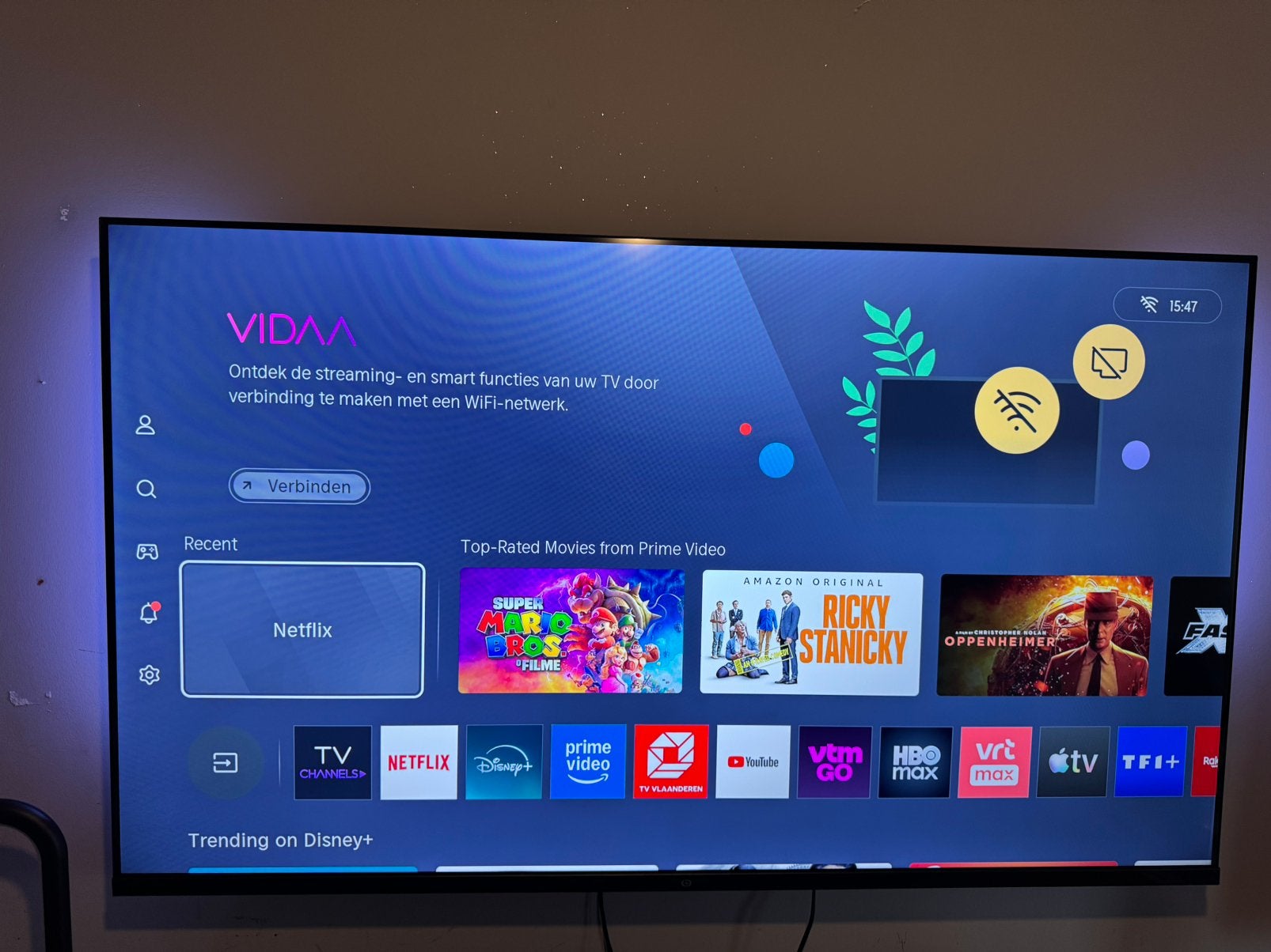 55 inch smart tv, Audio, Tv en Foto, Ophalen, Zo goed als nieuw