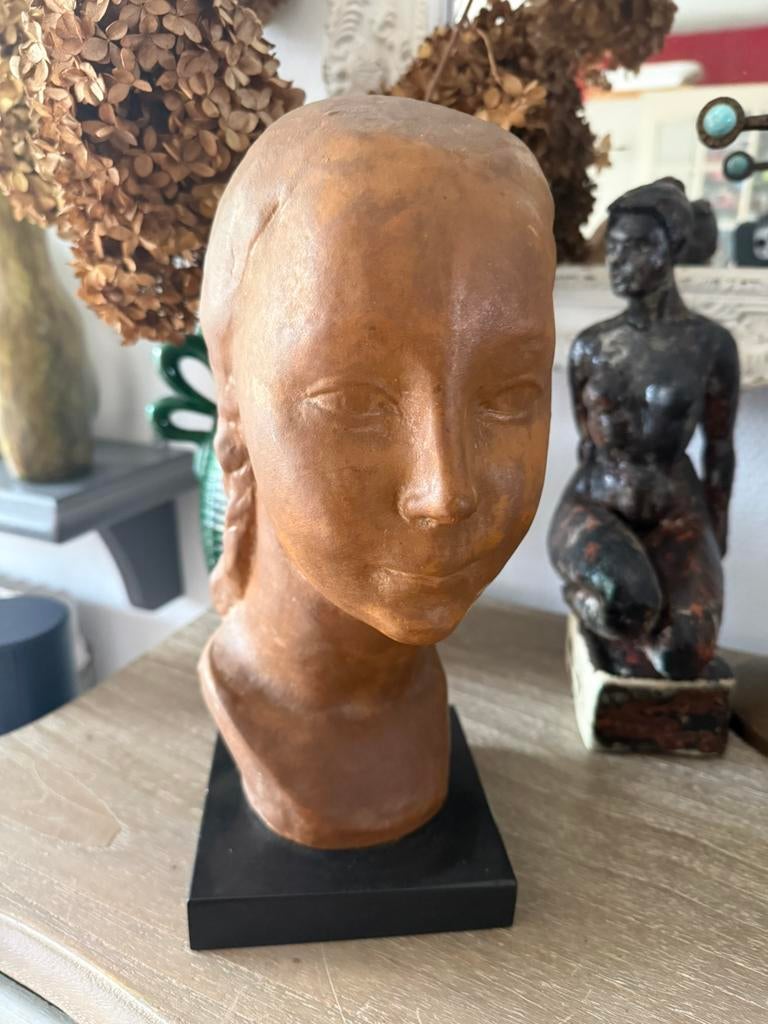 Sculture femme vintage signée, Enlèvement, Comme neuf