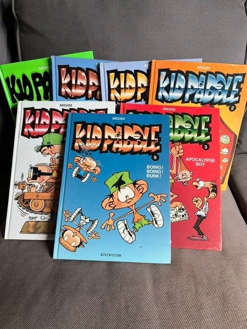 Set van 7 Comics Kid Paddle Dupuis N 1-2-3-4-5-9-13 (frans), Divers auteurs, Meerdere stripboeken, Ophalen, Gelezen