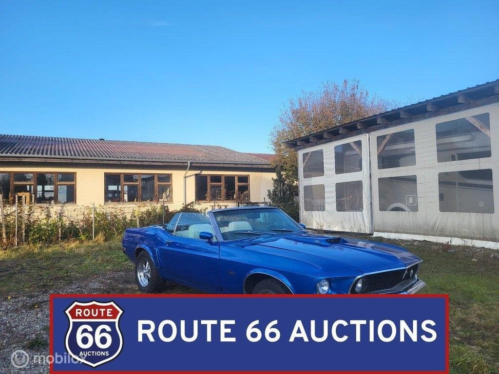 Ford Mustang Cabriolet | 1969 | Route 66 Auctions, Auto's, Zwart, Bedrijf, Handgeschakeld, Overige carrosserie