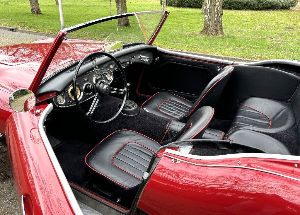 austin healey 100/6 3000 overdrive gerestaureerd., Auto's, Lichtmetalen velgen, 4 zetels, Achterwielaandrijving, Cabriolet