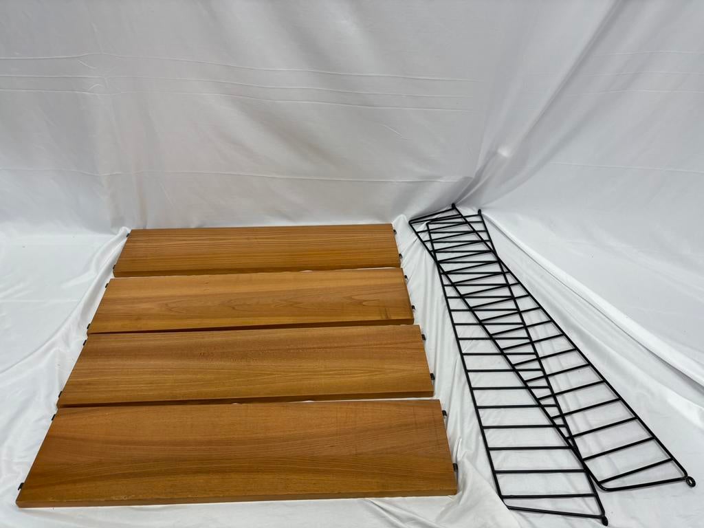 Nisse Strinning vintage wandrek met 4 legplanken, Ophalen of Verzenden, Gebruikt