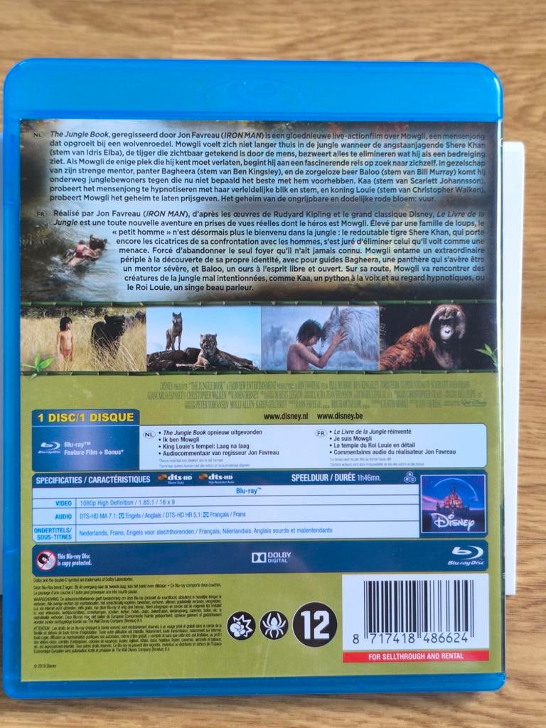 The jungle book blu ray - Disney - Bill Murray - Idris Elba, Ophalen of Verzenden