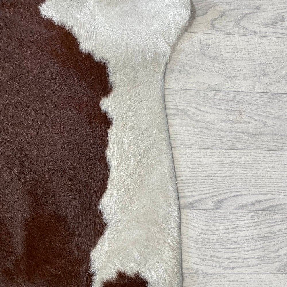 Koeienhuid bruin wit Hereford 190x175cm | Lederstore, Meerkleurig, Wandkleed, Nieuw, Ophalen of Verzenden