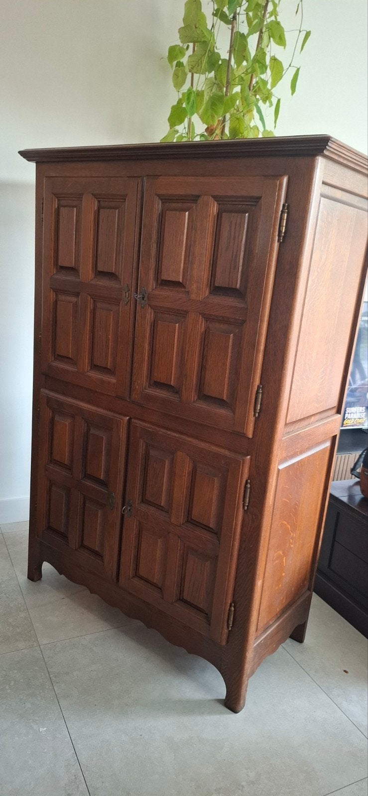 Houten kast, Maison & Meubles, Armoires | Meubles ordinateur, Enlèvement, 40 à 80 cm, 70 à 120 cm, 120 à 170 cm