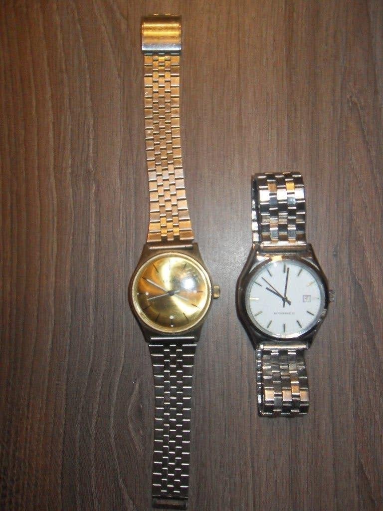 2 horloges voor mannen, Ophalen of Verzenden, Gebruikt, Polshorloge, Staal