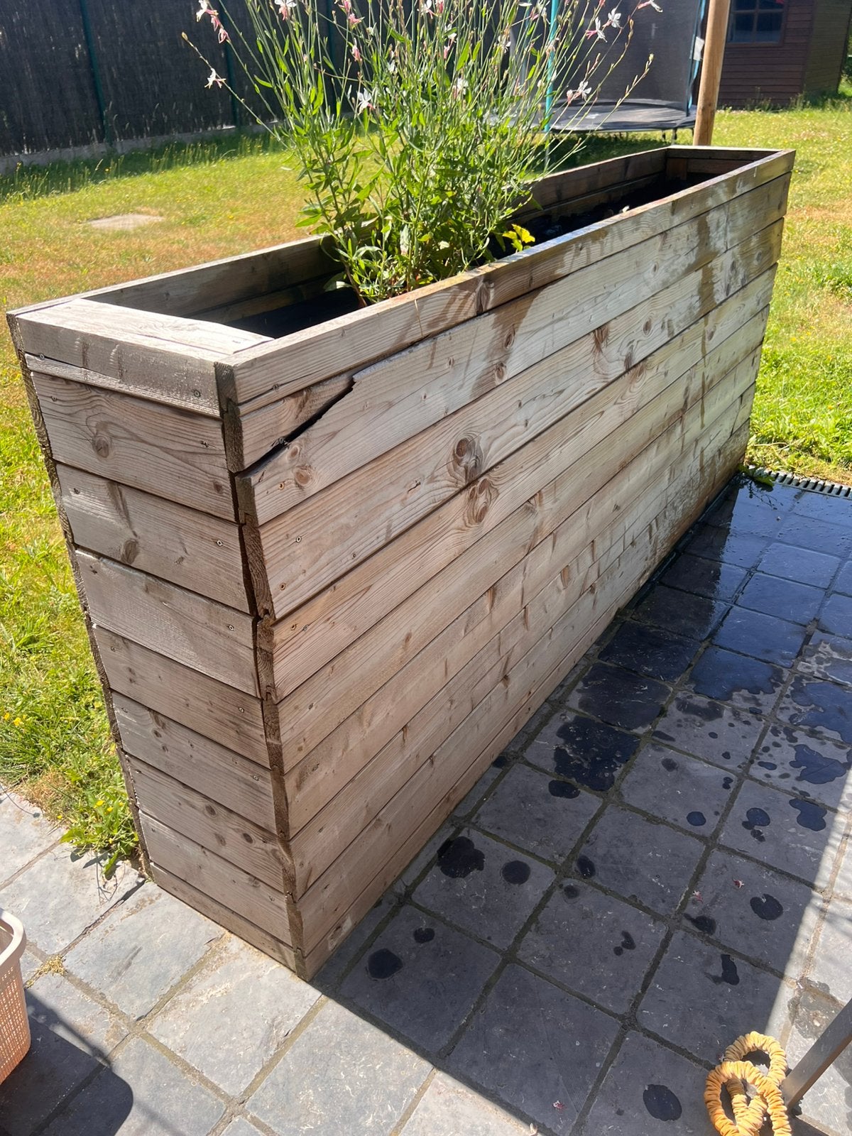 Houten bloembak, Enlèvement ou Envoi, Utilisé, Intérieur, 100 cm ou plus