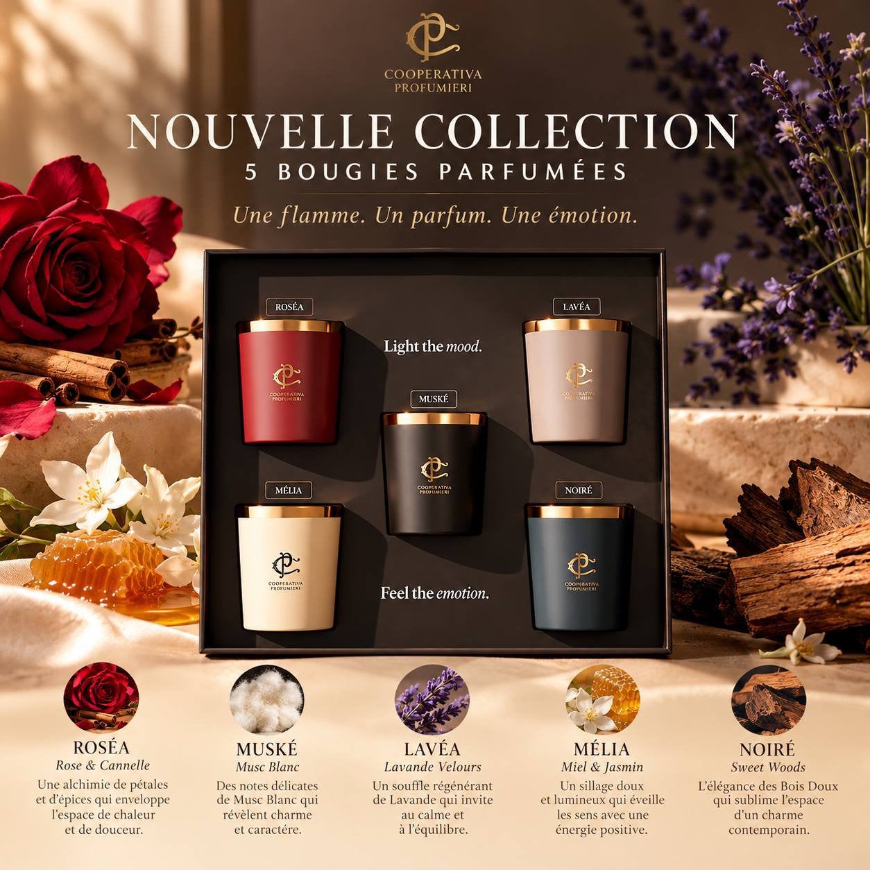 Coffret bougie, idée cadeau, Neuf, Enlèvement ou Envoi, Autres marques, Rose